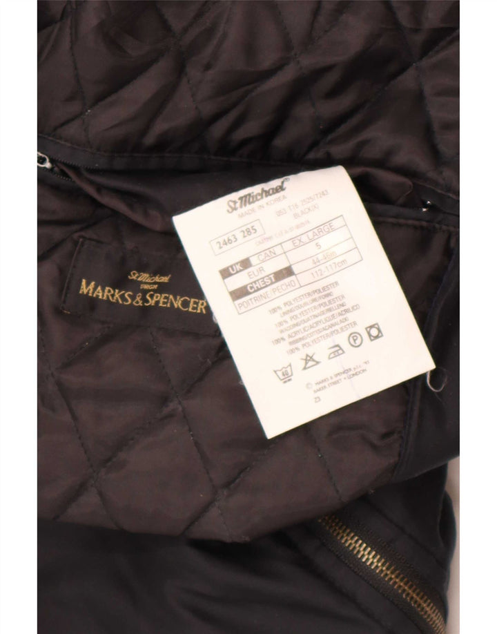 Giubbotto bomber da uomo St. Michael Marks & Spencer UK 42 XL poliestere nero