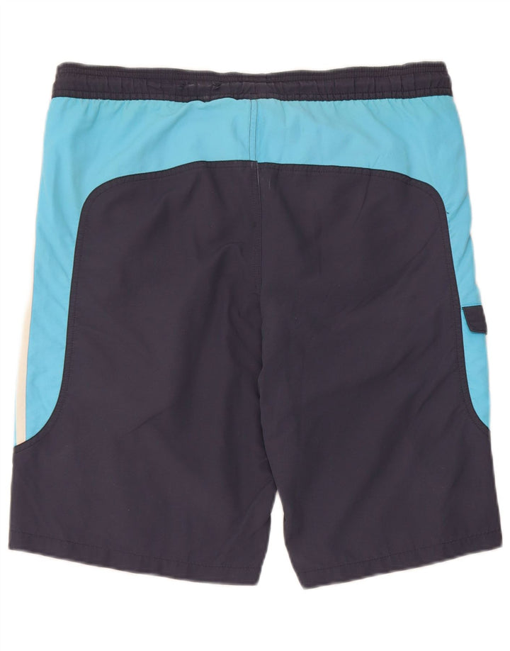 Pantaloncini da bagno Adidas Cargo da uomo piccoli in poliestere color block blu navy