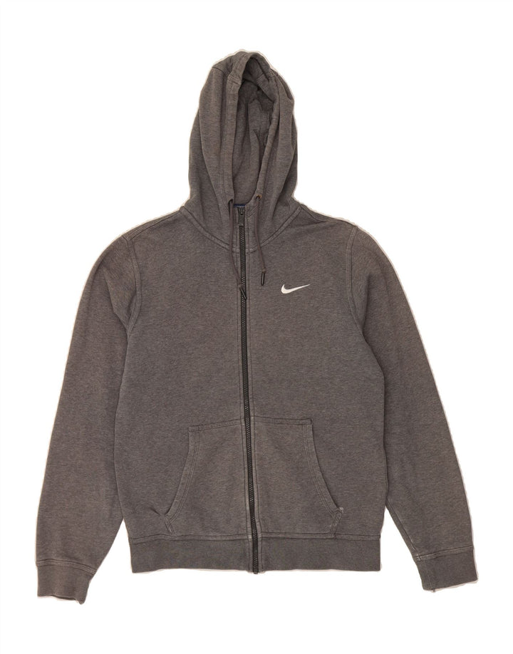 NIKE Mens Zip Hoodie Sweater Small Grey Cotton Vintage Nike and Second-Hand Nike from Messina Hembry 