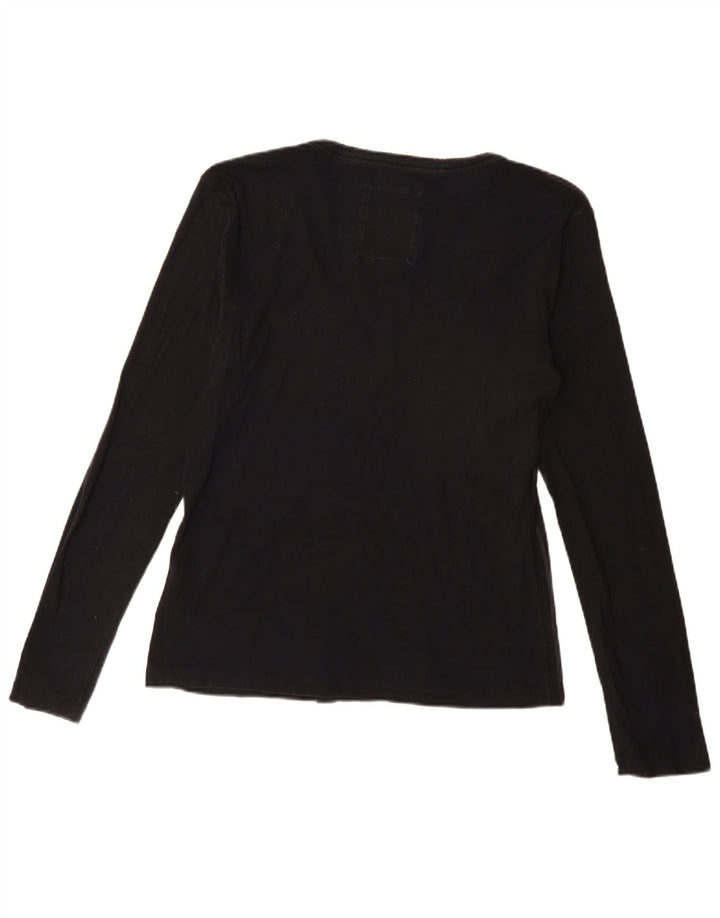 Top da donna GAS manica lunga UK 18 XL cotone nero