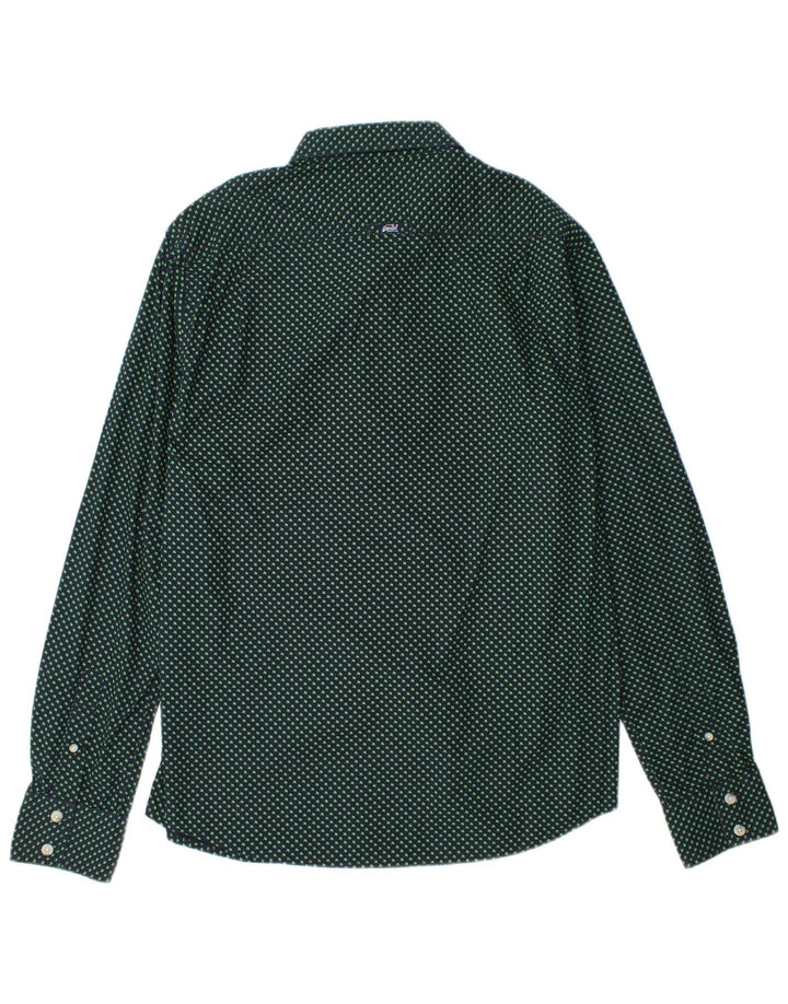 Camicia grafica da uomo SUPERDRY 2XL Blu navy maculato