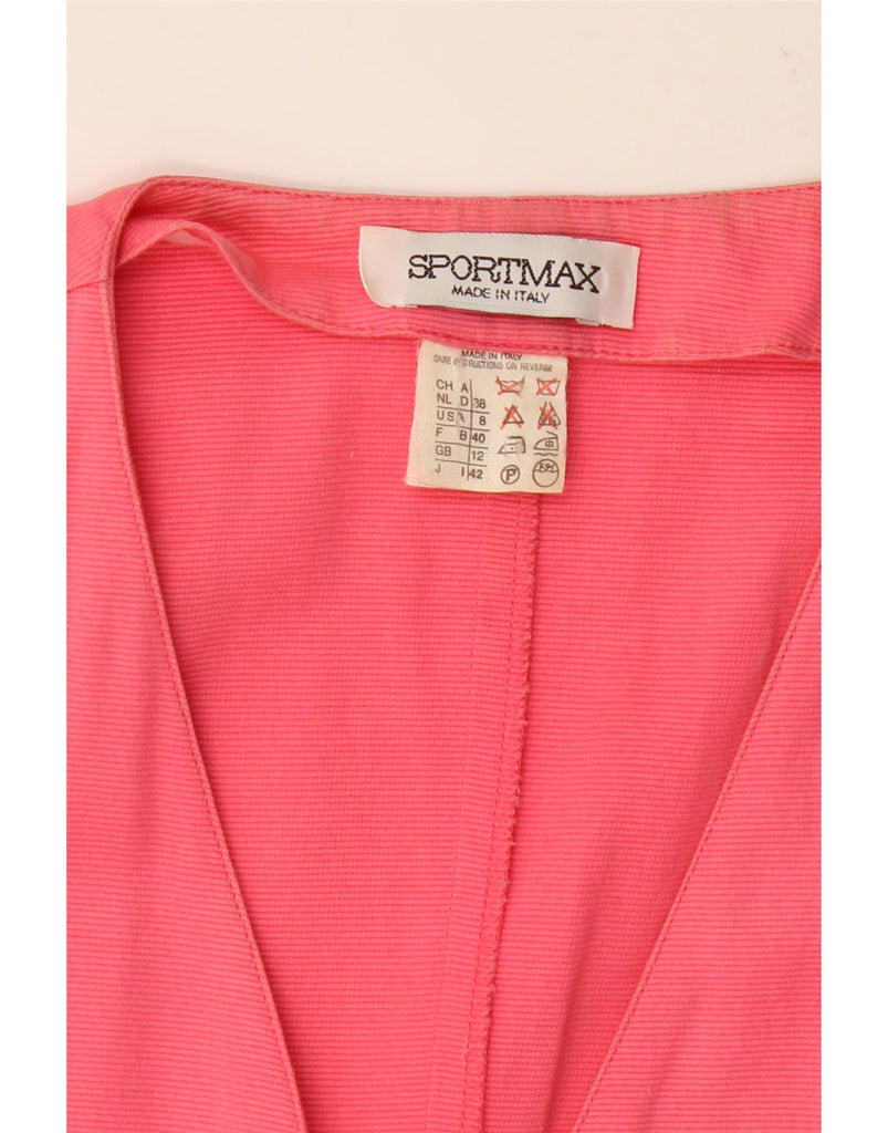 SPORTMAX Womens Short Sleeves Shirt Dress UK 12 Medium  Pink Cotton Vintage Sportmax and Second-Hand Sportmax from Messina Hembry 
