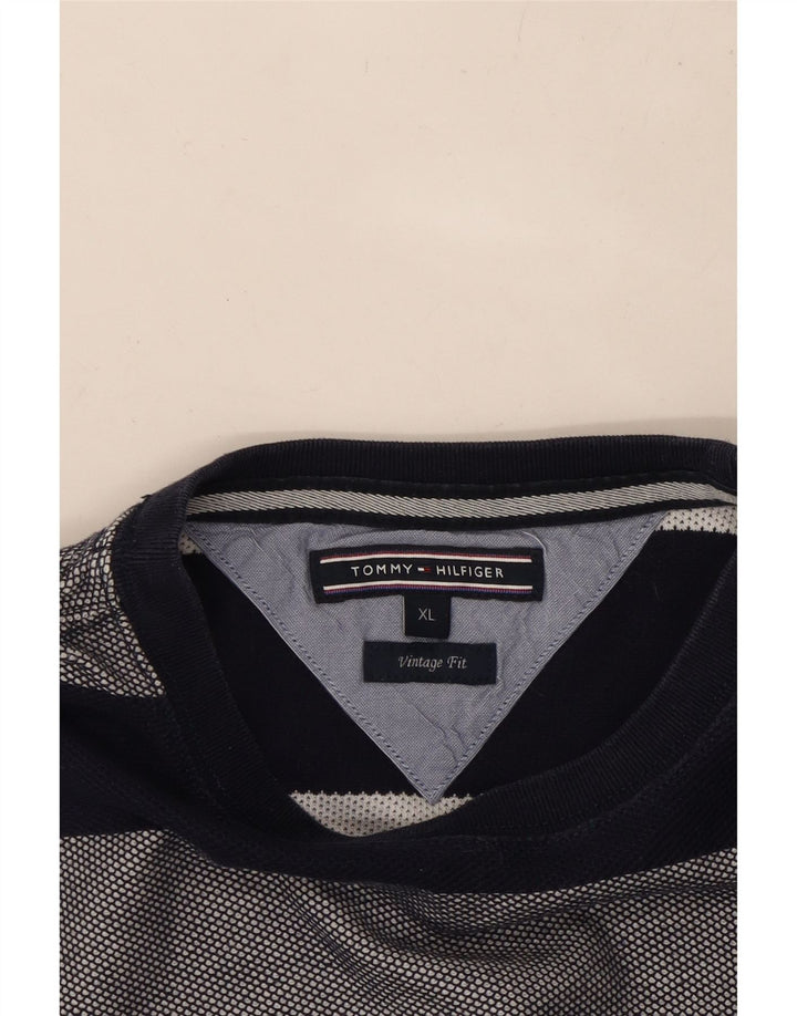 TOMMY HILFIGER Maglione maglione girocollo da donna UK 18 XL Blu navy