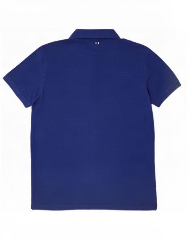 Polo geografica da uomo Napapijri in cotone blu medio