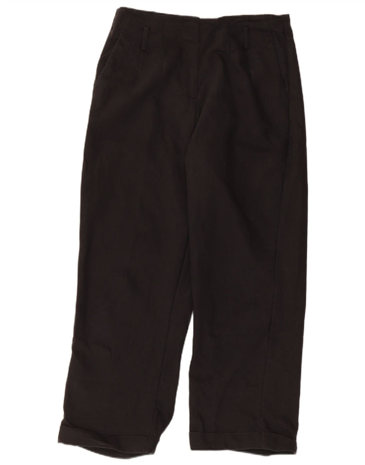 Pantaloni corti dritti da donna Zara medi W28 L25 cotone nero