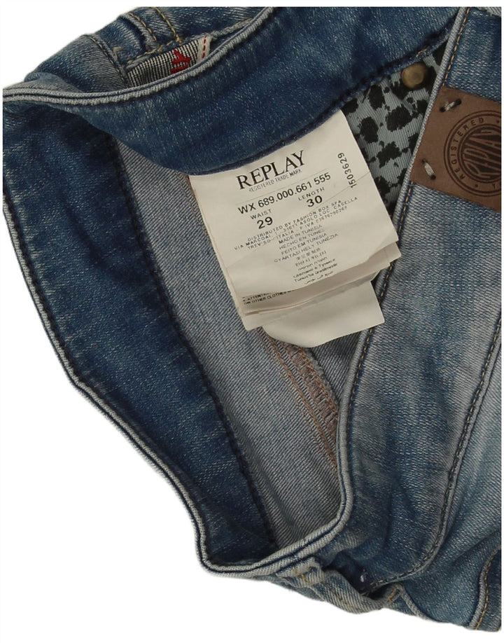 Jeans skinny da donna Replay W29 L30 cotone blu