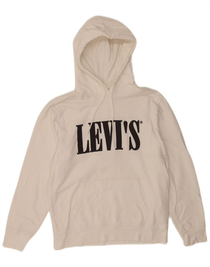 Maglione con cappuccio grafico da uomo Levi's in cotone bianco medio