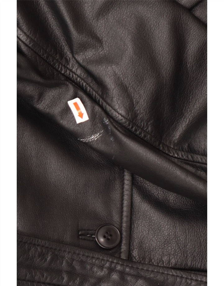 Cappotto in pelle da donna HENNES EU 42 grande in pelle nera