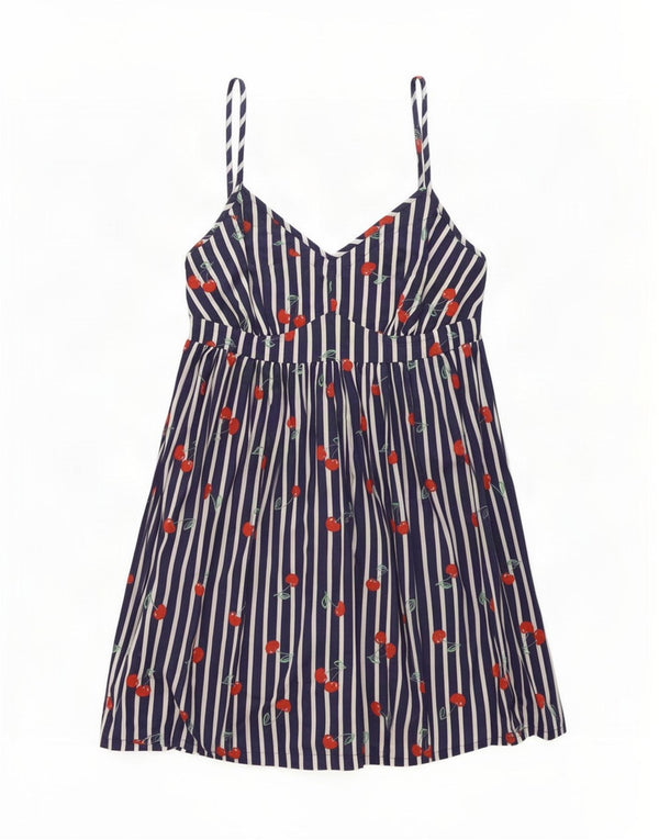 Marks & Spencer prendisole da donna UK 16 grande cotone a righe blu navy