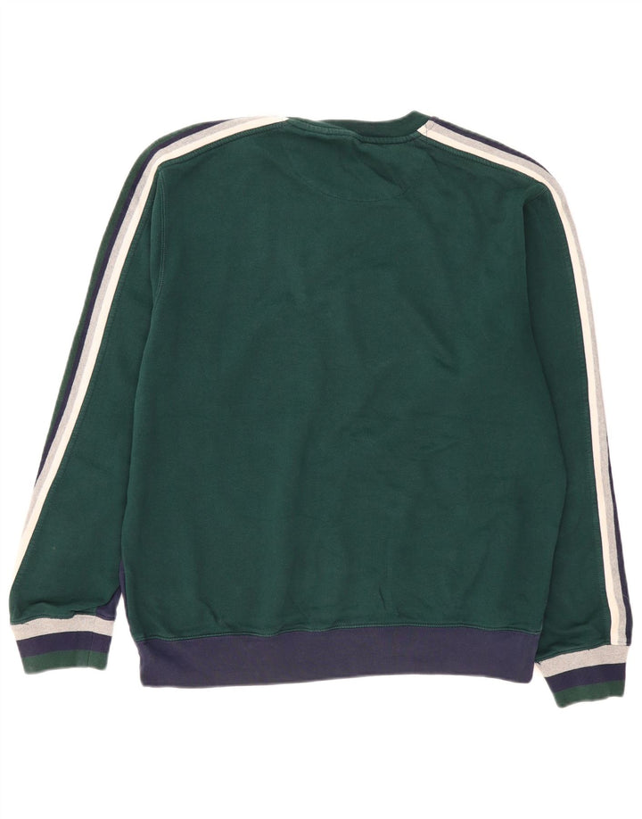 Felpa grafica da uomo Chaps, maglione grande, cotone color block blu navy