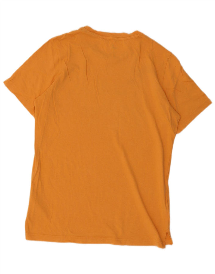 T-shirt grafica da uomo Puma Top Small in cotone arancione