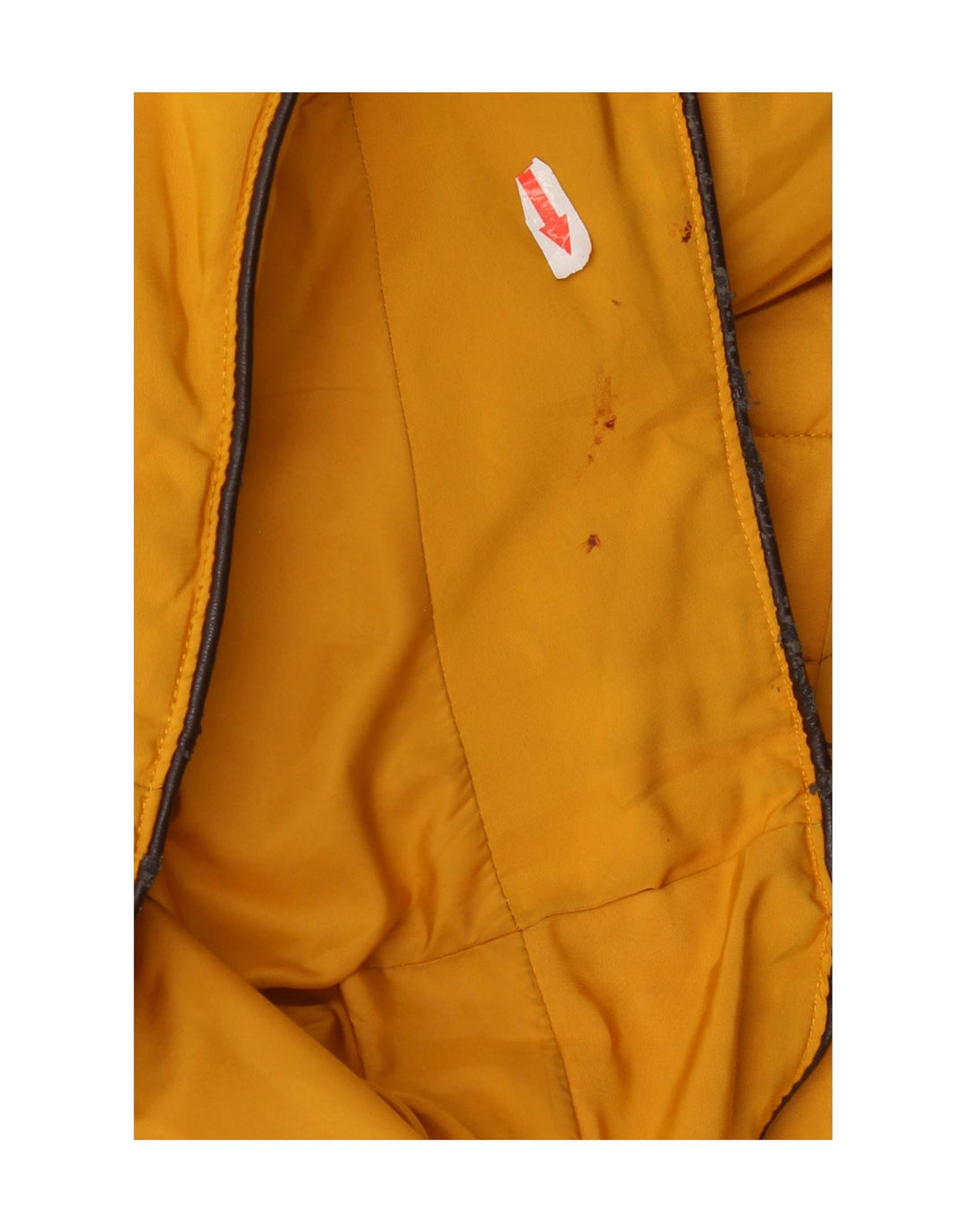 Giacca imbottita con cappuccio corta da donna Zara UK 10 piccola gialla in poliestere