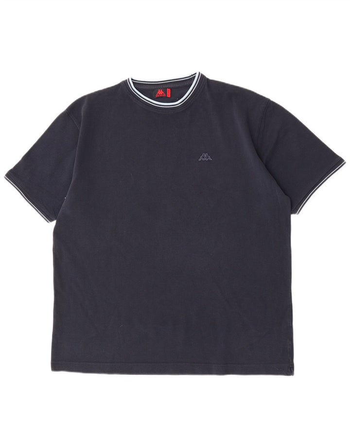 T-shirt da uomo Kappa Top 2XL Blu Navy in cotone