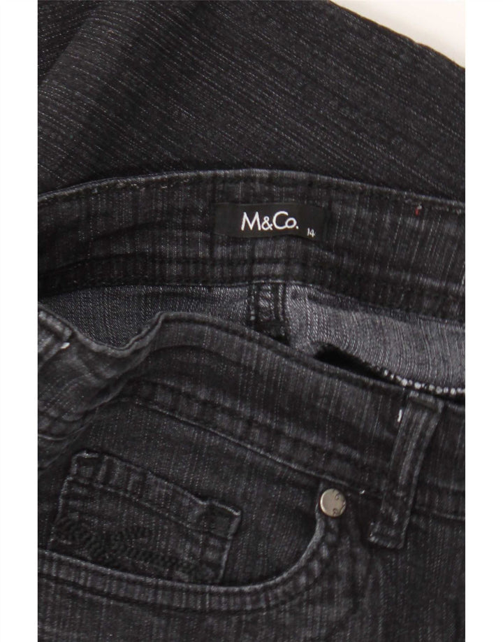 Jeans dritti da donna M&Co UK 14 Large W34 L27 Nero