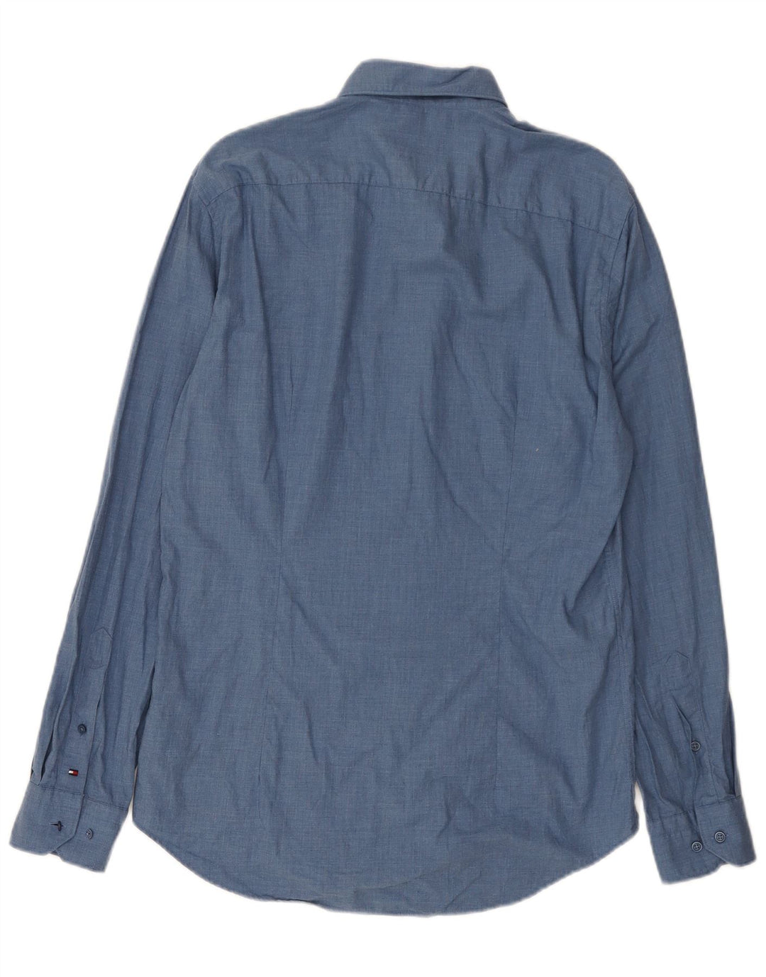 Camicia slim fit da uomo Tommy Hilfiger taglia 40 cotone blu medio