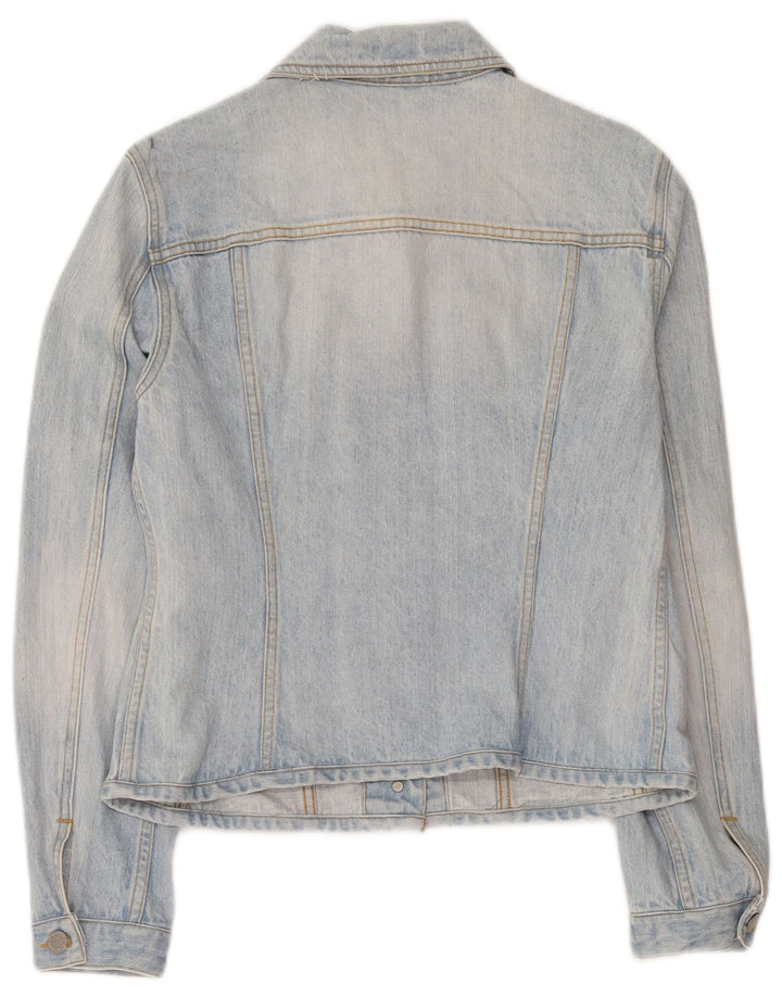 Giacca in denim da donna Benetton UK 14 cotone blu medio