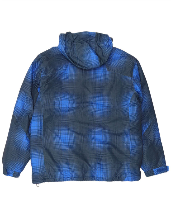 Giacca da sci con cappuccio da uomo Etirel UK 42 XL Poliestere a quadri blu