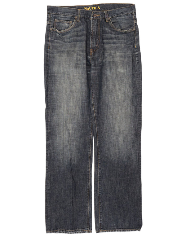 Jeans dritti da uomo NAUTICA W33 L34 cotone blu navy