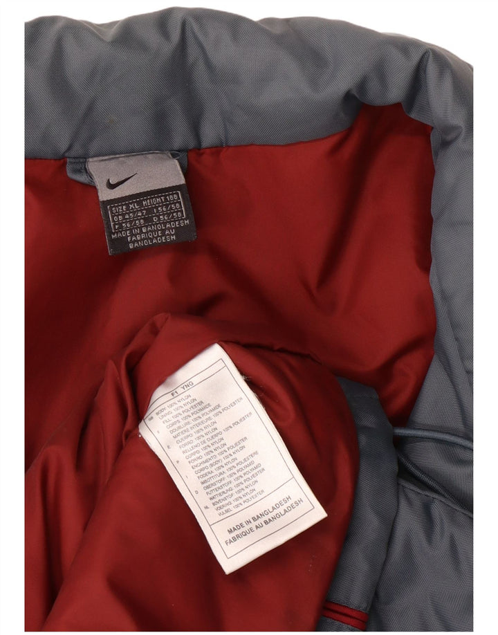 NIKE Mens Windbreaker Jacket UK 45/47 XL Grey Nylon