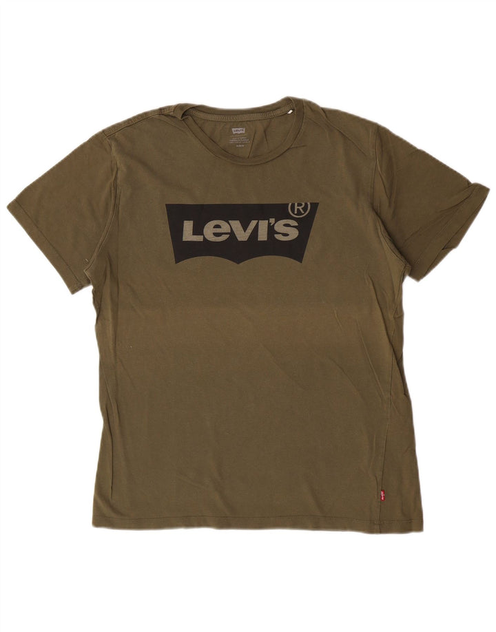 T-shirt grafica da uomo Levi's Top in cotone kaki medio