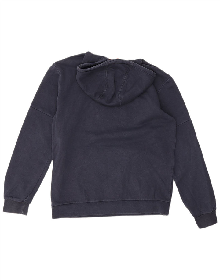 Felpa con cappuccio da uomo Adidas media in cotone blu navy