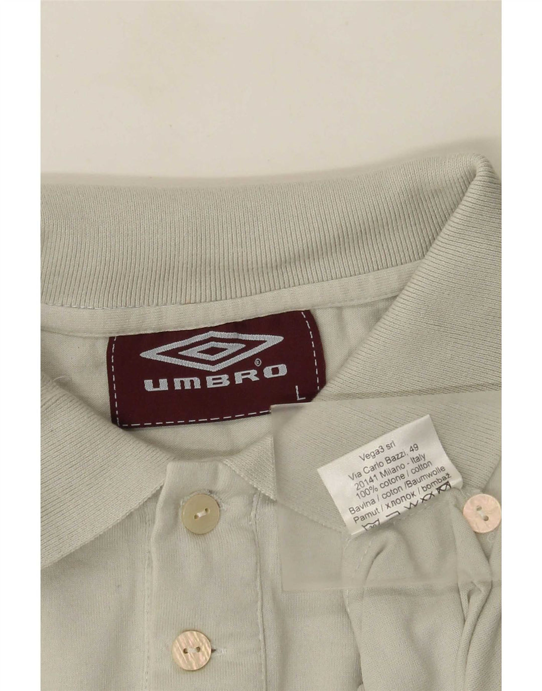 Polo grafica da uomo Umbro grande in cotone grigio