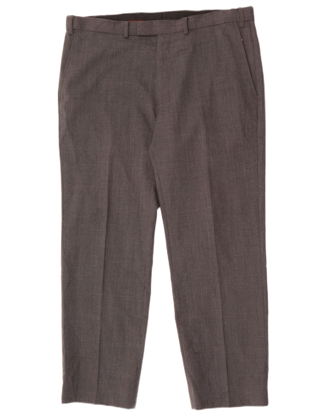 Pantaloni da abito dritti da uomo Marks & Spencer vestibilità regolare W36 L29 lana grigia