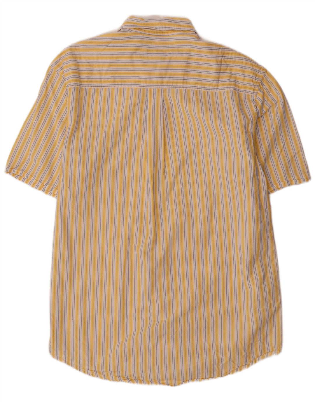 Camicia a maniche corte da uomo IZOD in cotone gessato giallo medio