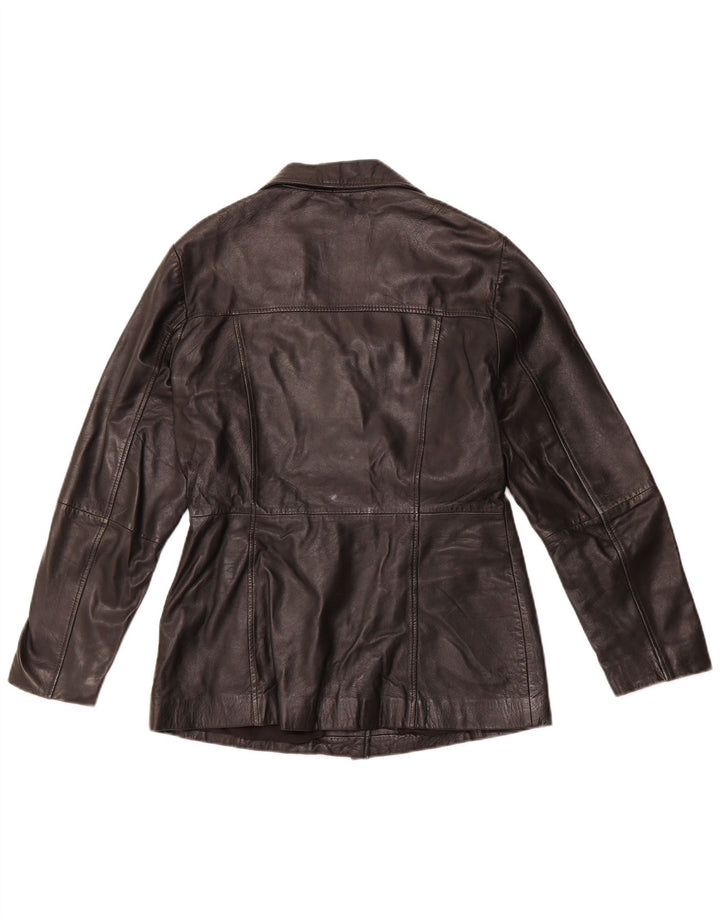 Giacca in pelle da donna GIPSY BY MAURITIUS UK 14 Grande pelle nera