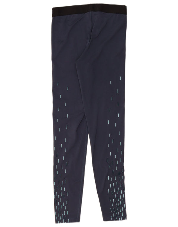 Leggings grafici Nike Dri Fit da donna UK 12 medio blu navy geometrico