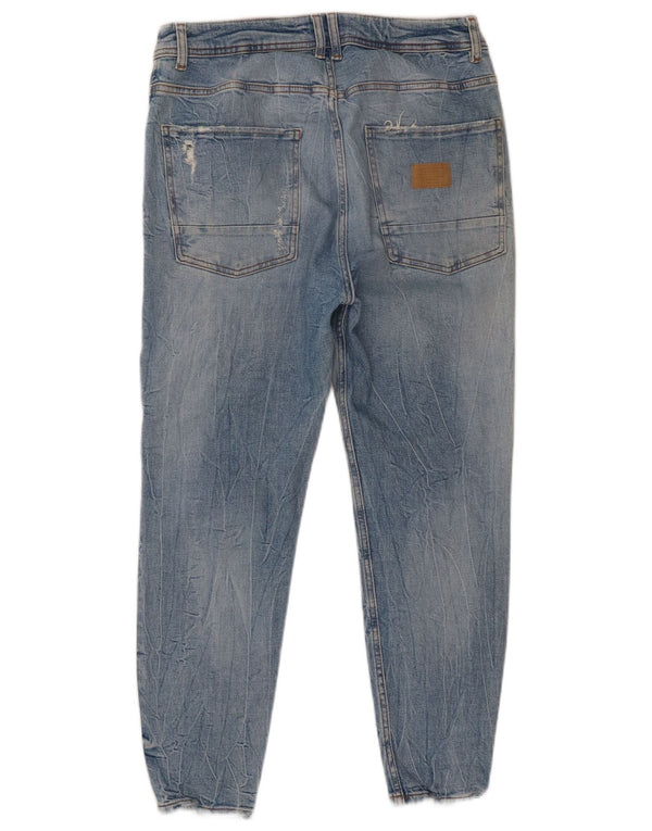 Jeans Zara da uomo affusolati effetto consumato EU 46 XL W36 L26 Blu
