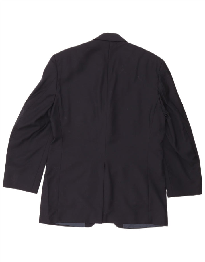 Giacca blazer a 3 bottoni da uomo Ralph Lauren UK 38 piccola lana blu navy