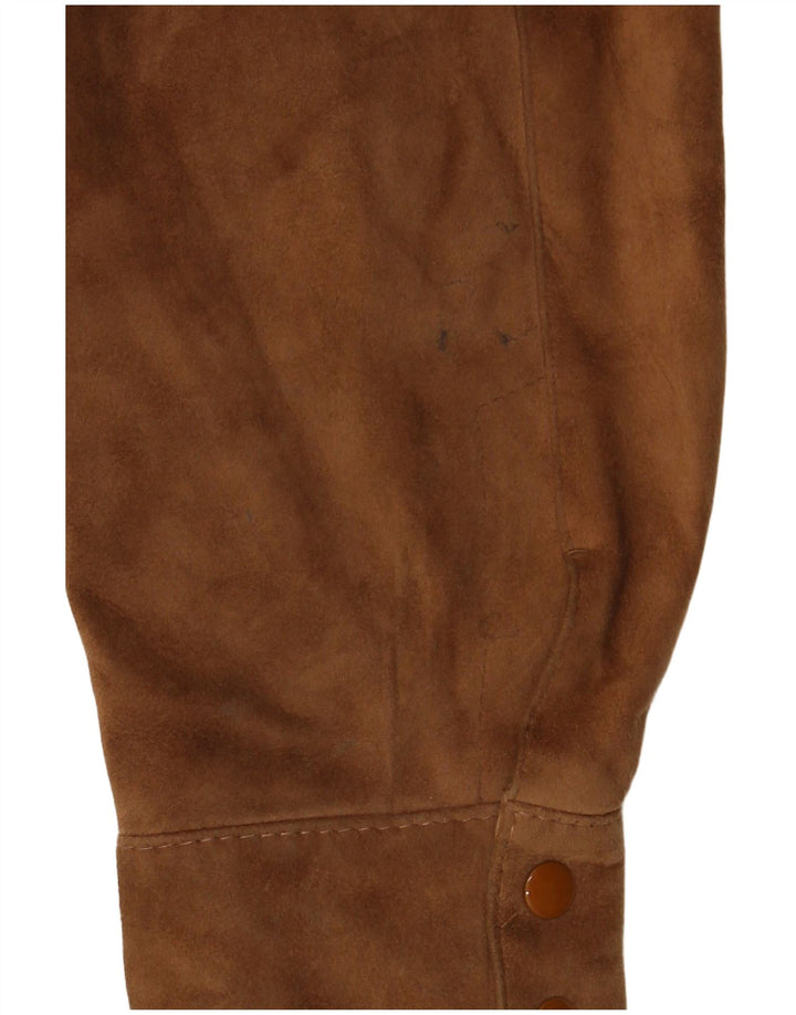 Camicia vintage da uomo in pelle scamosciata IT 50 Marrone medio