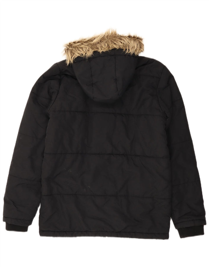 Giacca imbottita con cappuccio Lyle & Scott da bambino 14-15 anni in poliammide nera
