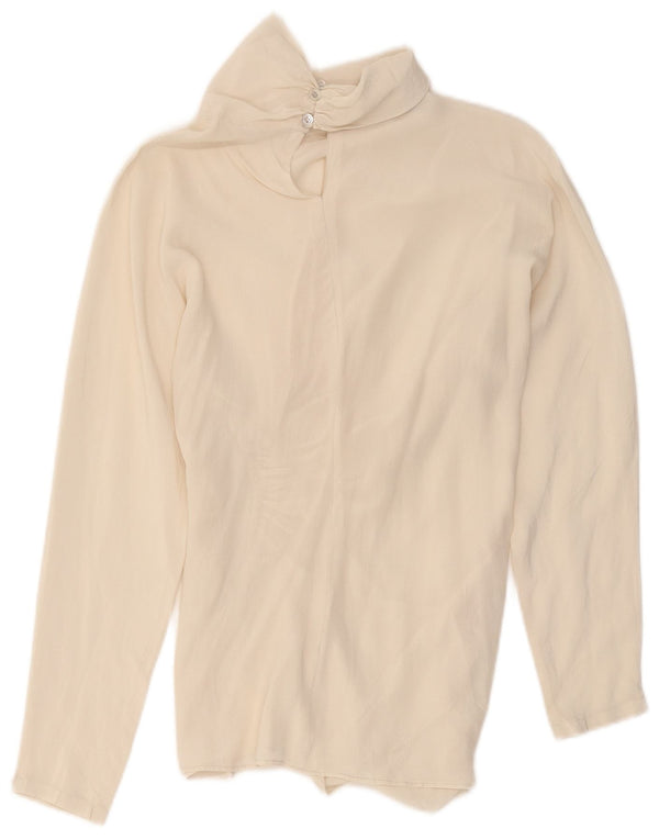 Pancaldi & B Camicetta da donna Top UK 10 Small Off White Seta