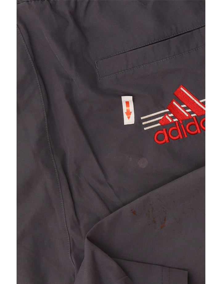 Pantaloncini sportivi da uomo Adidas Large in poliestere color block grigio