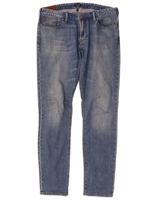 Jeans slim da uomo Armani W34 L34 cotone blu