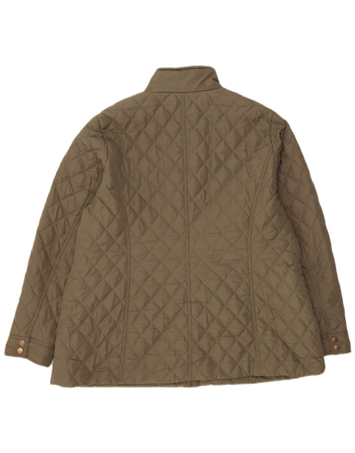 Giacca trapuntata da donna Marks & Spencer UK 18 XL Poliestere kaki