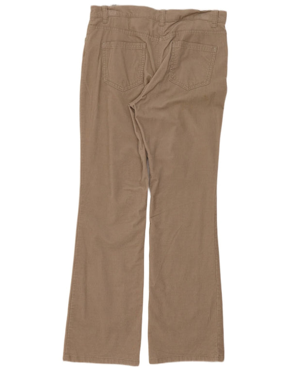 Pantaloni in velluto a coste bootcut da donna Marks & Spencer UK 12 Medium W32 L30 Beige