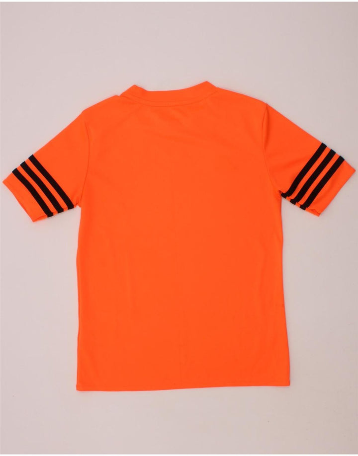 ADIDAS Boys Climalite T-Shirt Top 9-10 Years Medium Orange Polyester Vintage Adidas and Second-Hand Adidas from Messina Hembry 