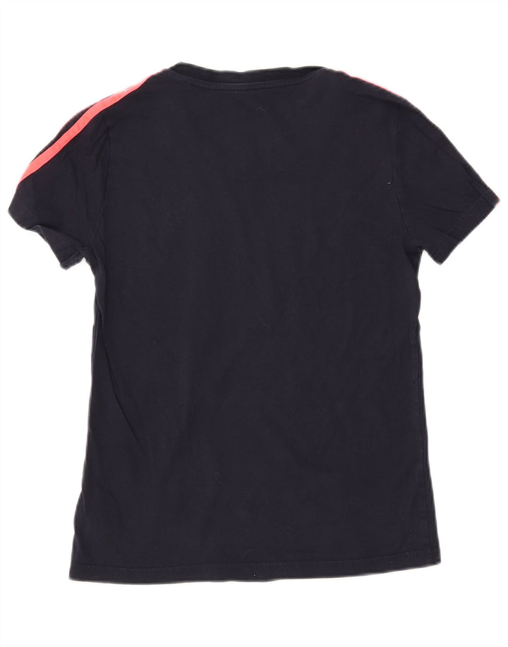 T-shirt da donna ADIDAS Top UK 12 medio blu navy in cotone