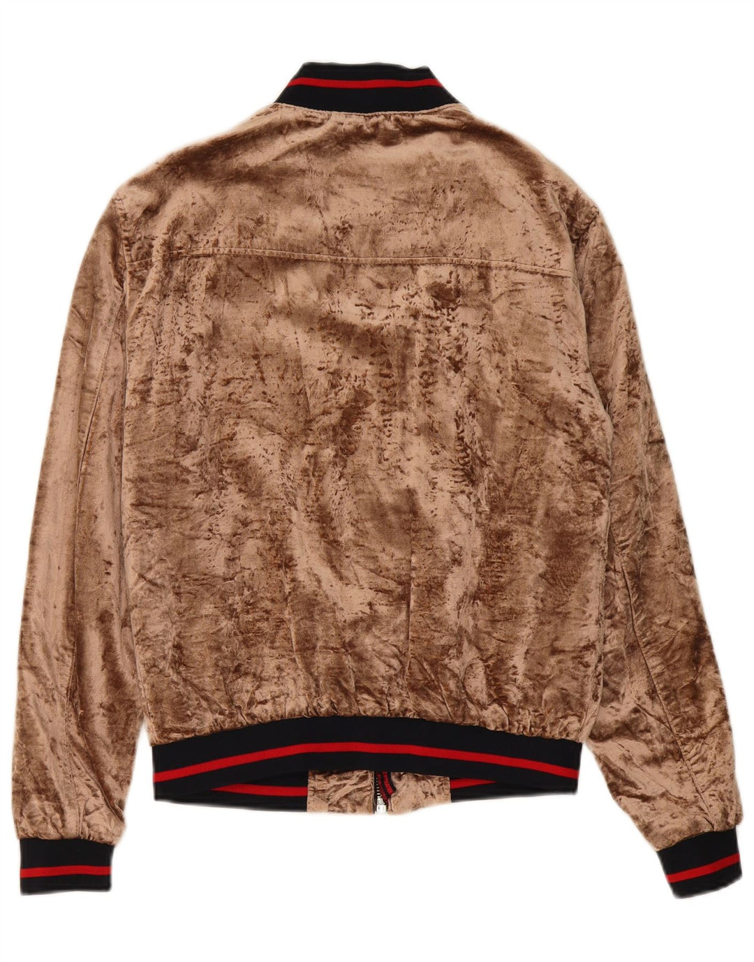 Giubbotto bomber in velluto da uomo Zara UK 38 Viscosa color block marrone medio