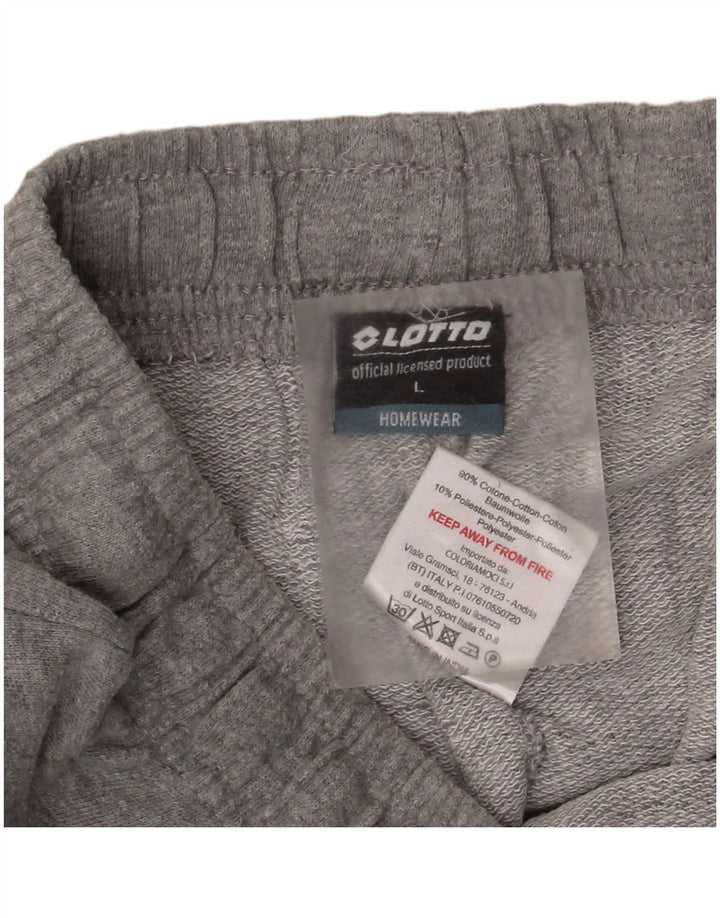 Pantaloni da tuta da uomo Lotto Joggers Large in cotone grigio