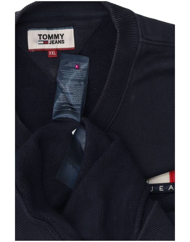 TOMMY HILFIGER Felpa da uomo Maglione 2XL Cotone blu navy
