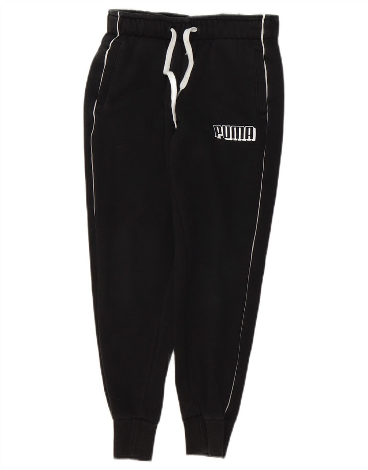 Pantaloni da tuta grafica da ragazzo Puma Joggers 7-8 anni in cotone nero