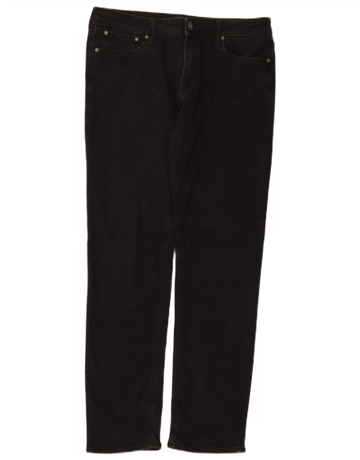 Jeans dritti da uomo Jack & Jones W34 L34 cotone nero