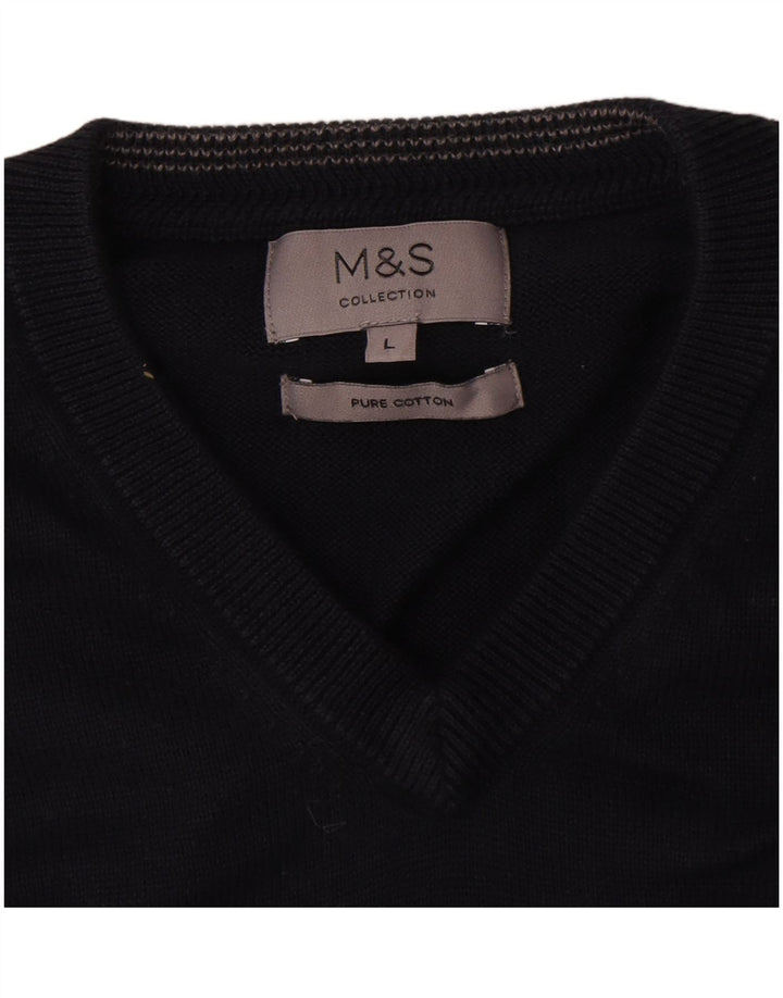 Canotta da uomo Marks & Spencer grande in cotone blu navy