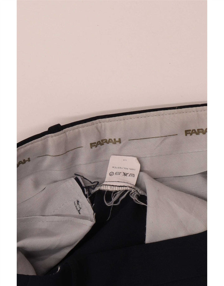 Pantaloni casual dritti da uomo Farah W36 L30 poliestere blu navy