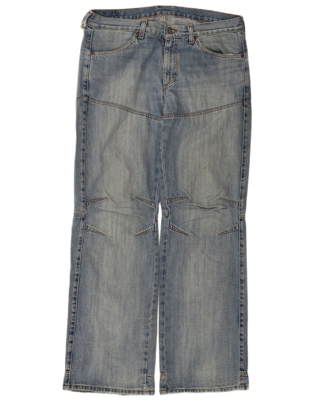 Mustang Jeans dritti da lavoro da uomo W33 L34 cotone blu