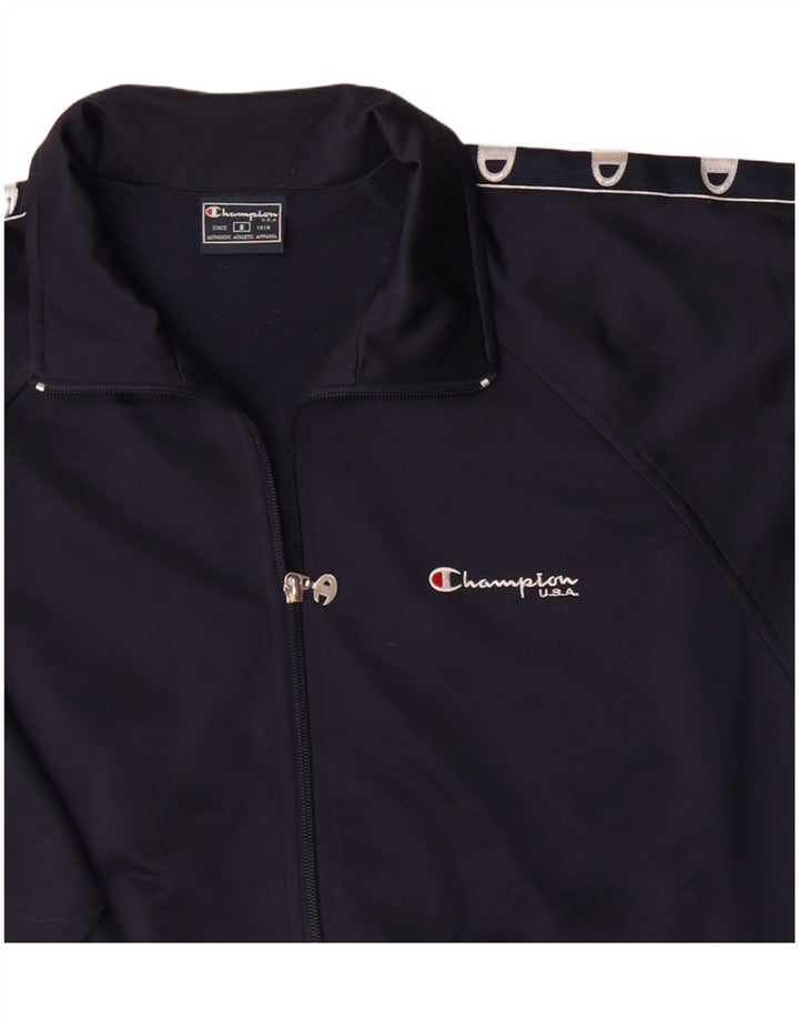 Giacca da ginnastica oversize grafica da uomo Champion Small Blu Navy